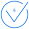 Blue check illustration icon
