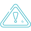 Exclamation mark in turquoise 