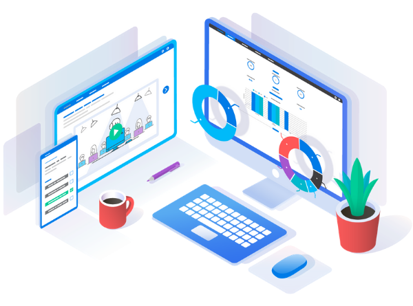 Illustration of security awareness training software