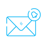 Light blue email notification 