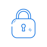 Closed padlock- dark blue 