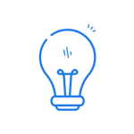 Light bulb- dark blue 