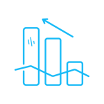 Light blue graph icon.