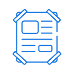 poster icon dark blue